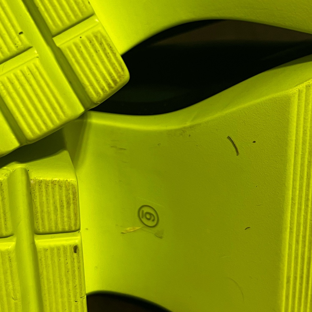 Black and Neon Green Platform Boots - Picture 5 of 6
